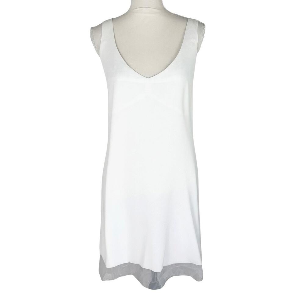 Reformation Madina White Sweetheart Crepe Mini Dress Sleeveless Size 12 NEW